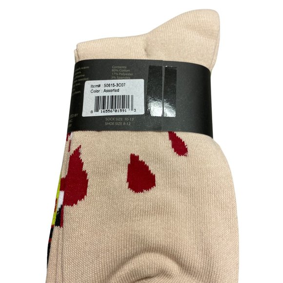 TeeHee Novelty Cotton Fun Crew Women and Men's Multi Pair Socks - Picture 5 of 5